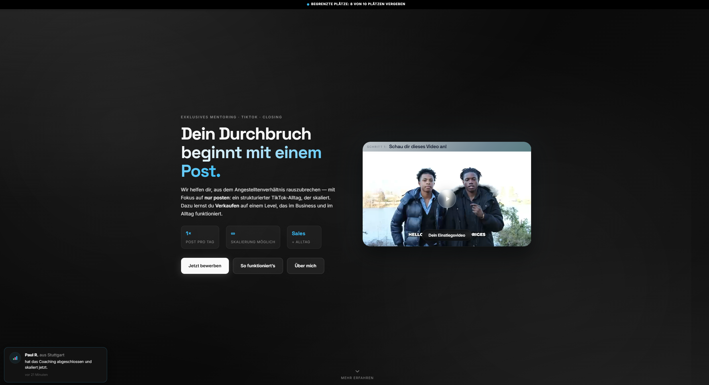 Syndicate — Closing & TikTok mentoring